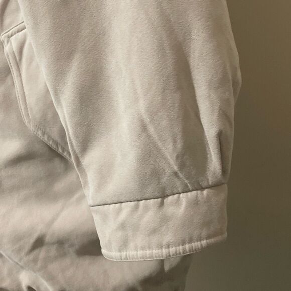 Vintage Bromley sport DuPont thermolite beige faux suede fox fur coat XXL - Picture 3 of 16